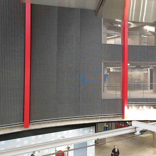 Gevelbekleding metrostation Antwerpen-N2Mesh