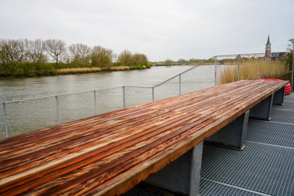 RVS Kabelnetten op het nieuwe uitkijkpunt en dijkmodule in Puurs Sint-Amands