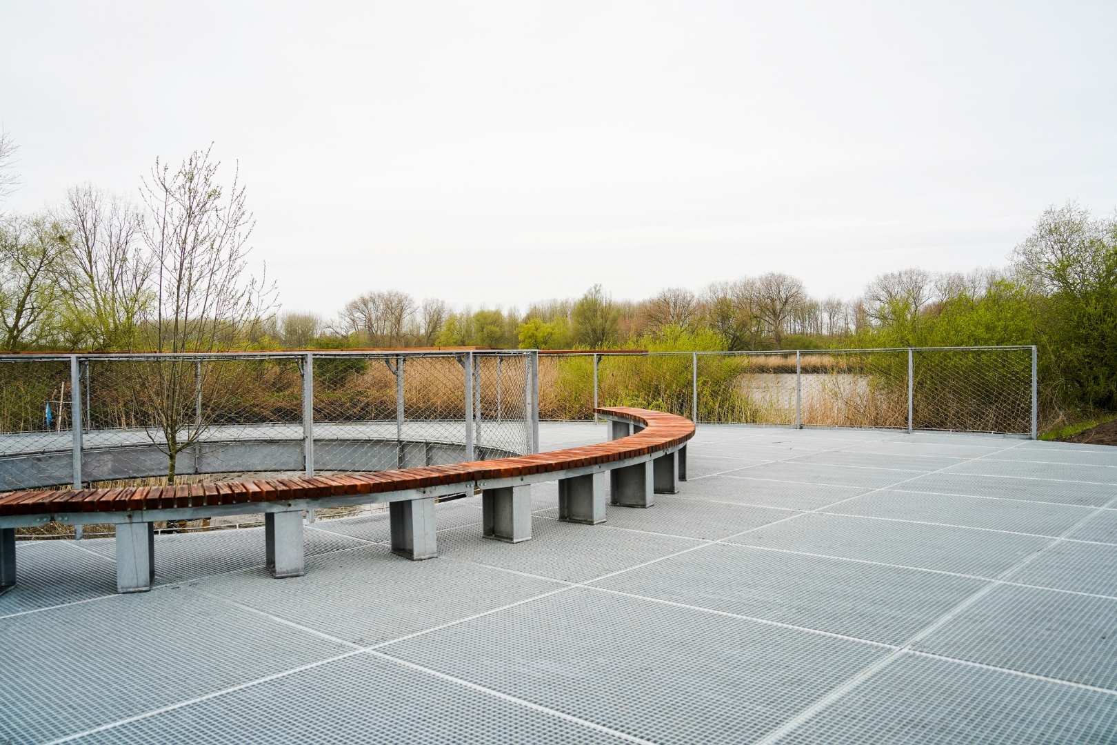 RVS Kabelnetten op het nieuwe uitkijkpunt en dijkmodule in Puurs Sint-Amands